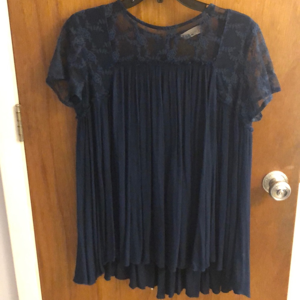 Blue lace shirt